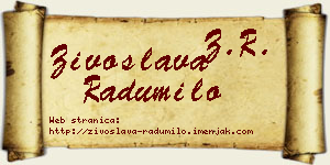 Živoslava Radumilo vizit kartica